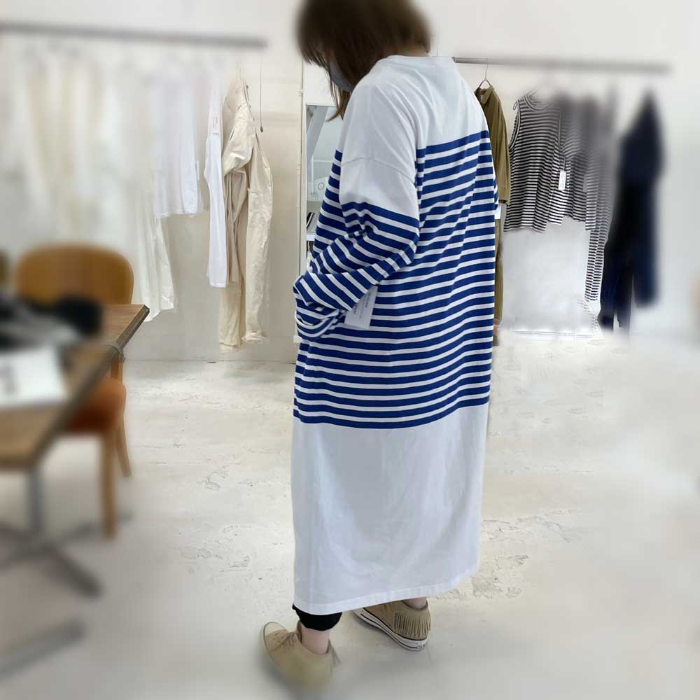 L 冬バーゲン ヴェリテクール Vcc3ボーダーワンピース ロングワンピース ワンピースl 8 338 Laeknavaktin Is