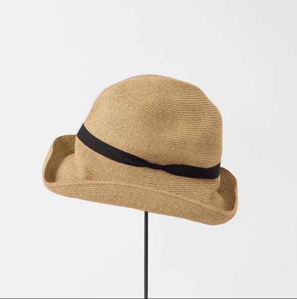 mature ha. BOXED HAT 11cm brim organdy ribbon