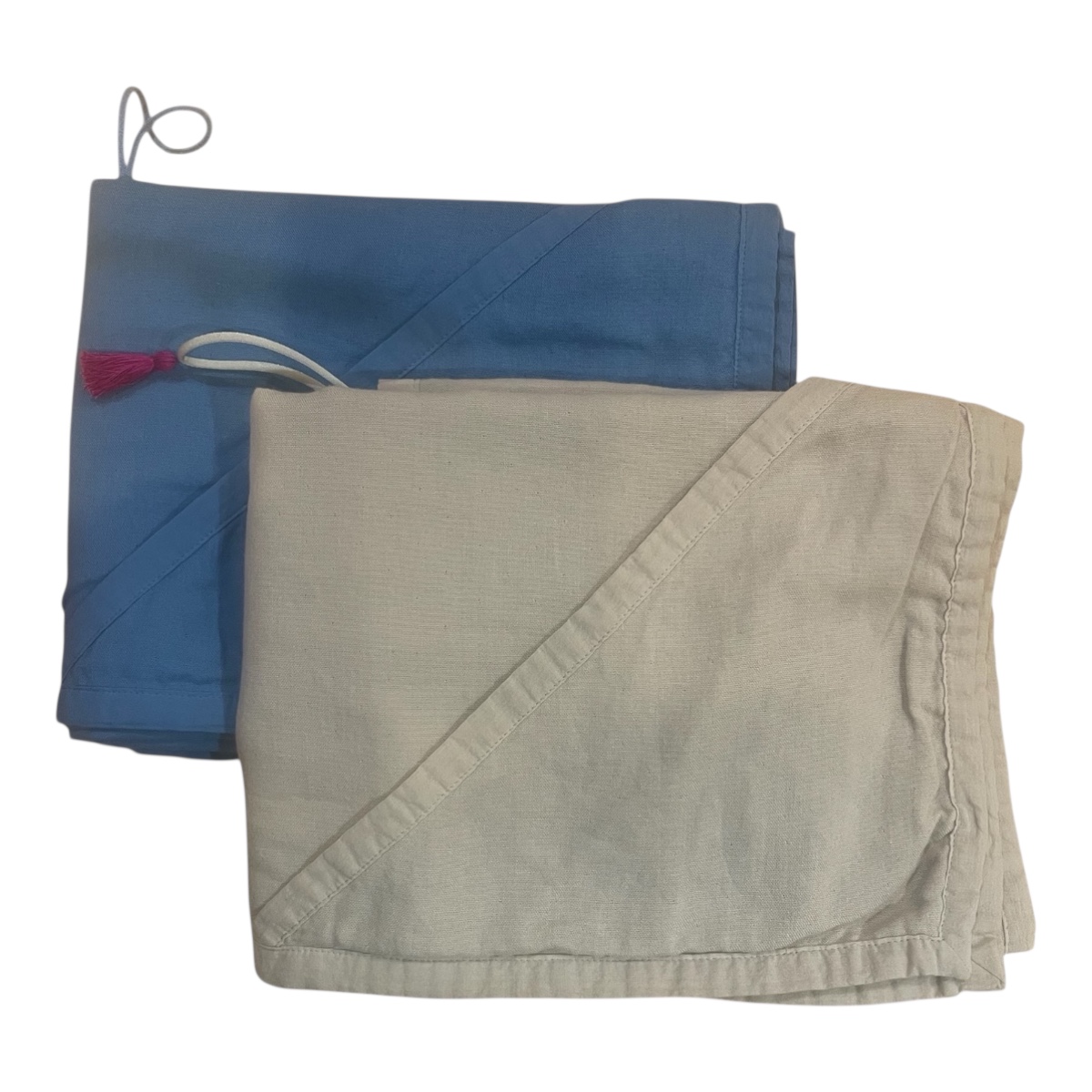 aoアオおくるみストール 白茶（しろちゃ）/ 杜若（かきつばた）